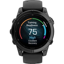 Смарт-годинник GARMIN Fenix E 47mm Slate Gray Steel with Black Silicone Band (010-03025-01)