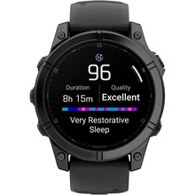 Смарт-годинник GARMIN Fenix E 47mm Slate Gray Steel with Black Silicone Band (010-03025-01)