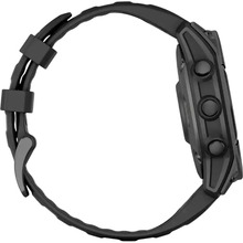 Смарт-годинник GARMIN Fenix E 47mm Slate Gray Steel with Black Silicone Band (010-03025-01)