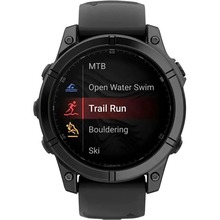 Смарт-годинник GARMIN Fenix E 47mm Slate Gray Steel with Black Silicone Band (010-03025-01)