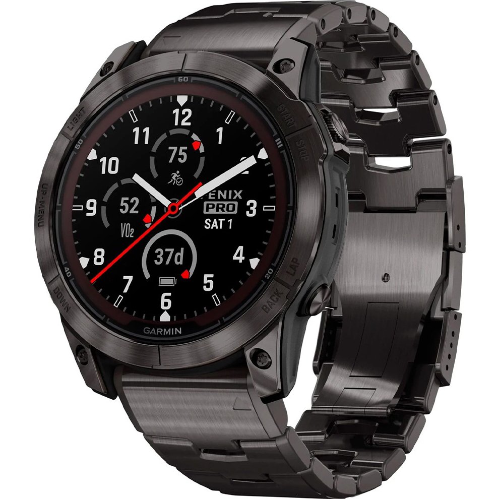 Смарт-годинник GARMIN Fеnix 7X Pro Sapph Solar Edit Carbon Gray DLC Titan Vented Titan (010-02778-30)
