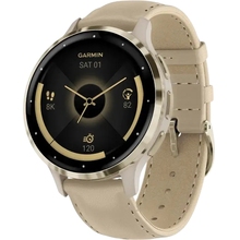 Смарт-годинник GARMIN Venu 3S Soft Gold St.Steel Bezel French Gray Case and Leath Band (010-02785-55)