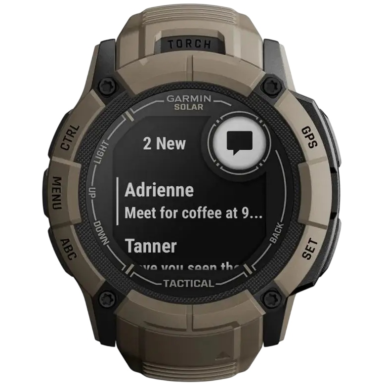 Зовнішній вигляд Смарт-годинник GARMIN Instinct 2X Solar Tactical Edition Coyote Tan (010-02805-02)