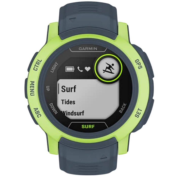 Зовнішній вигляд Смарт-годинник GARMIN Instinct 2 Surf Edition Mavericks Gray/Green (010-02626-02)