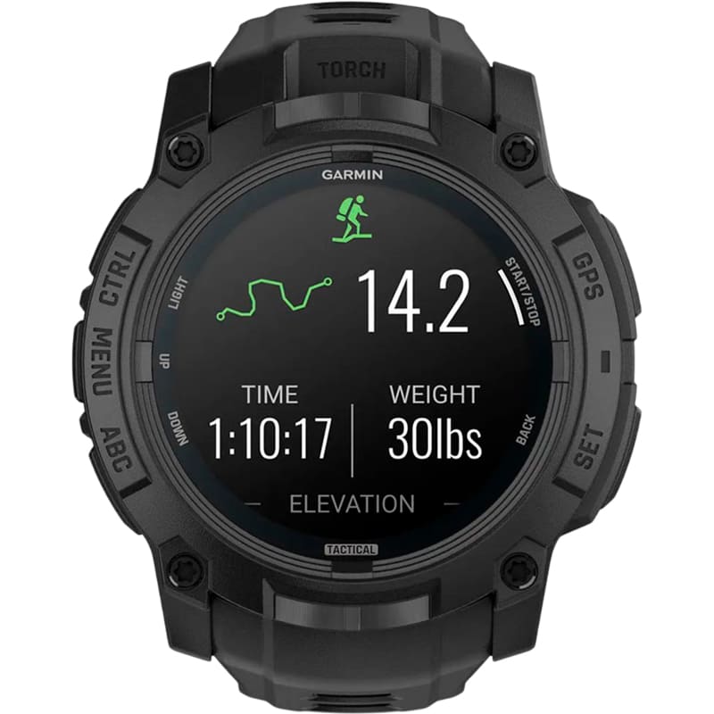 Зовнішній вигляд Смарт-годинник GARMIN Instinct 3 50 mm AMOLED Tactical Edition Black with Black Band (010-03020-50)