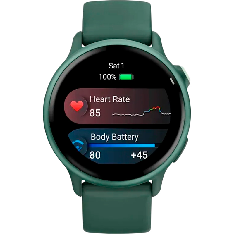 Зовнішній вигляд Смарт-годинник GARMIN Vivoactive 6 Metallic Jasper Green with Jasper Green Band (010-02985-02)