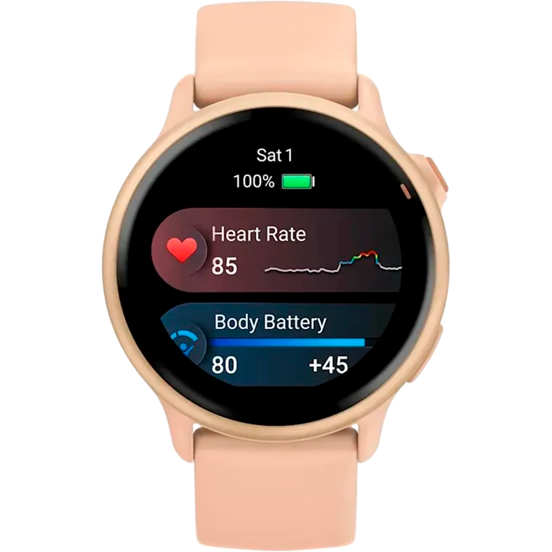 Зовнішній вигляд Смарт-годинник GARMIN Vivoactive 6 Metallic Pink Dawn with Pink Dawn Band (010-02985-03)