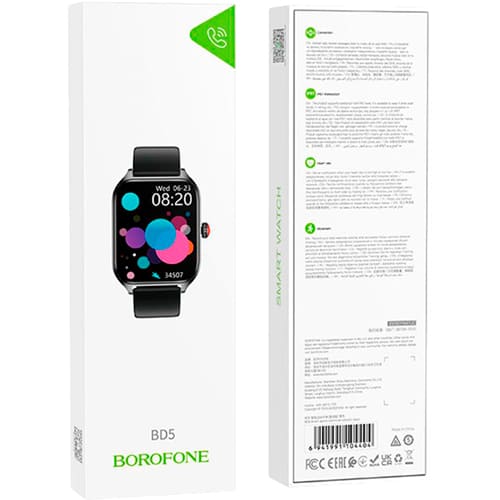 Смарт-часы BOROFONE BD5 Call Version Black (6941991104404) Совместимость Android OS