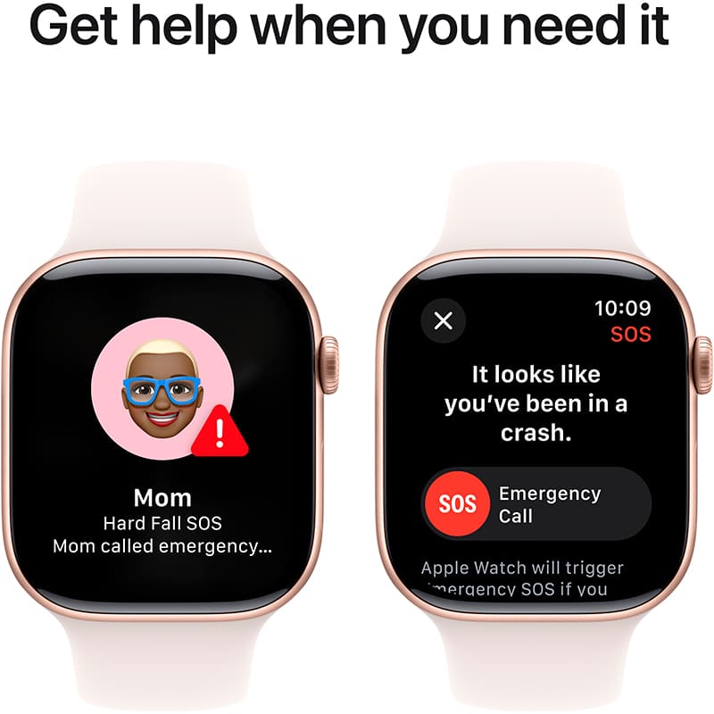Внешний вид Смарт-часы APPLE Watch Series 10 GPS+Cellular 42mm Rose Gold Al Case Light Bl Sp/b - S/M (MWX93QH/A)