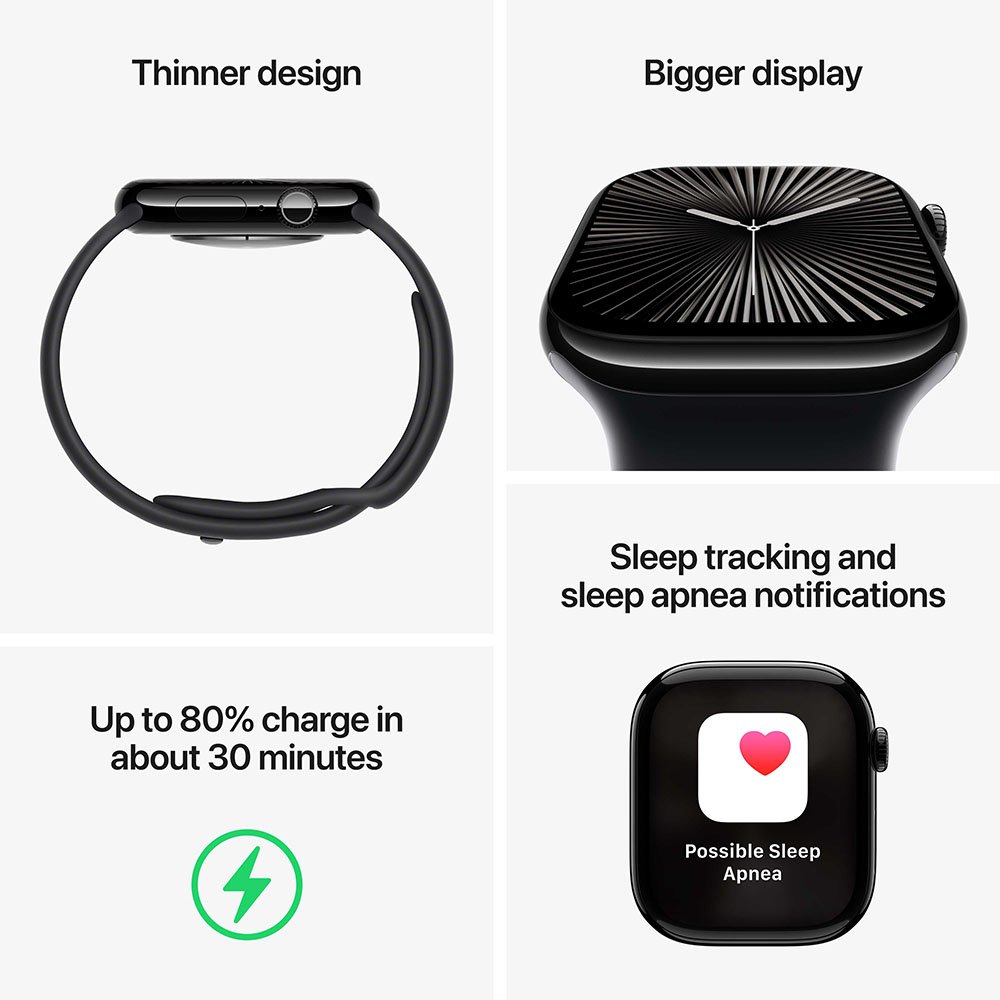 Смарт-годинник APPLE Watch Series 10 GPS+Cellular 42mm 1000 грн. Операційна система Watch OS