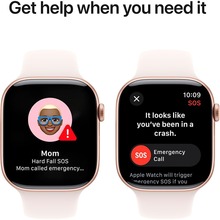 Смарт-часы APPLE Watch Series 10 GPS+Cellular 42mm Rose Gold Al Case Light Bl Sp/b - M/L (MWXA3QH/A)