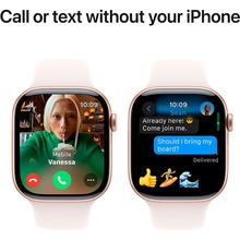 Смарт-часы APPLE Watch Series 10 GPS+Cellular 46mm Rose Gold Al Case Light Bl Sp/b - S/M (MWY63QH/A)