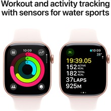 Смарт-часы APPLE Watch Series 10 GPS+Cellular 46mm Rose Gold Al Case Light Bl Sp/b - S/M (MWY63QH/A)