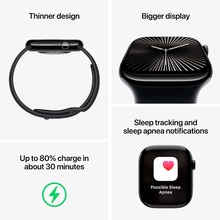 Смарт-часы APPLE Watch Series 10 GPS+Cellular 46mm Rose Gold Al Case Light Bl Sp/b - M/L (MWY73QH/A)