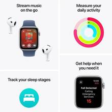 Смарт-часы APPLE Watch SE GPS+Cellular 44mm Silver Alum Case Denim Sp/b - S/M (MXGP3QH/A)