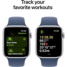 Смарт-часы APPLE Watch SE GPS+Cellular 44mm Silver Alum Case Denim Sp/b - S/M (MXGP3QH/A)