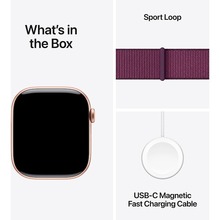 Смарт-часы APPLE Watch Series 10 GPS+Cellular 46mm Rose Gold Al Case Plum Sp Loop (MWY83QH/A)