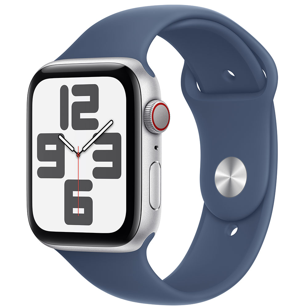 Смарт-часы APPLE Watch SE GPS+Cellular 44mm Silver Alum Case Denim Sp/b - M/L (MXGQ3QH/A)