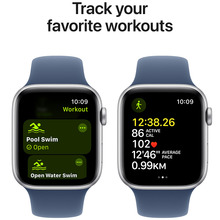 Смарт-часы APPLE Watch SE GPS+Cellular 44mm Silver Alum Case Denim Sp/b - M/L (MXGQ3QH/A)