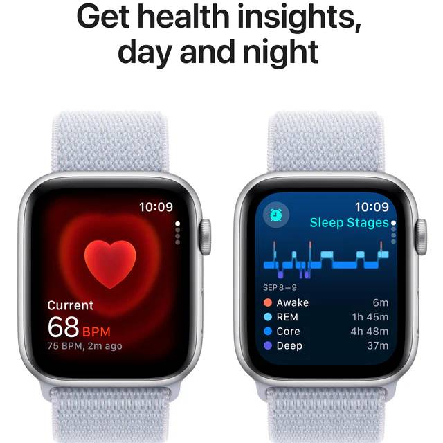 Смарт-часы APPLE Watch SE GPS+Cellular 44mm Silver Alum Case Blue Cloud Sp Loop (MXGR3QH/A) Вид деятельности гребля/парусный спорт