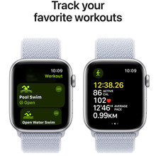Смарт-часы APPLE Watch SE GPS+Cellular 44mm Silver Alum Case Blue Cloud Sp Loop (MXGR3QH/A)