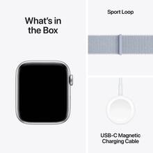 Смарт-часы APPLE Watch SE GPS+Cellular 44mm Silver Alum Case Blue Cloud Sp Loop (MXGR3QH/A)