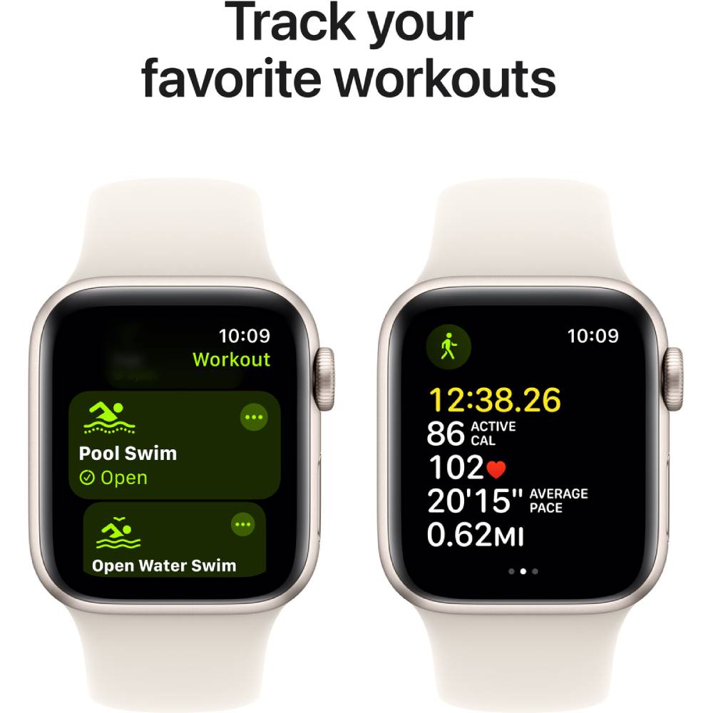 Внешний вид Смарт-часы APPLE Watch SE GPS+Cellular 40mm Starl Alum Case Starl Sp/b - S/M (MXGJ3QH/A)