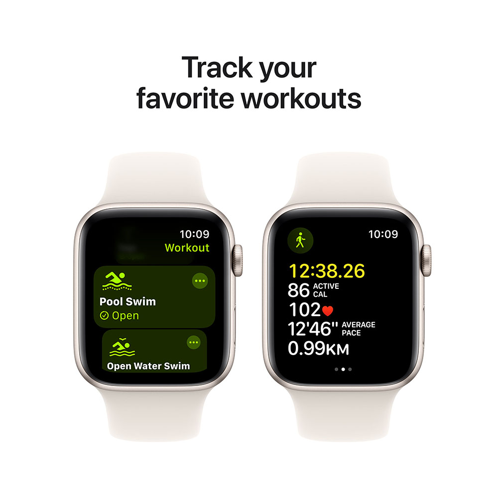 Внешний вид Смарт-часы APPLE Watch SE GPS+Cellular 40mm Starl Alum Case Starl Sp/b - S/M (MXGJ3QH/A)