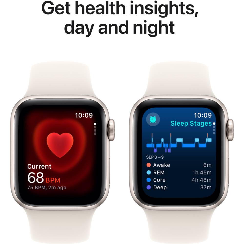 Смарт-часы APPLE Watch SE GPS+Cellular 40mm Starl Alum Case Starl Sp/b - M/L Совместимость iOS (Apple)