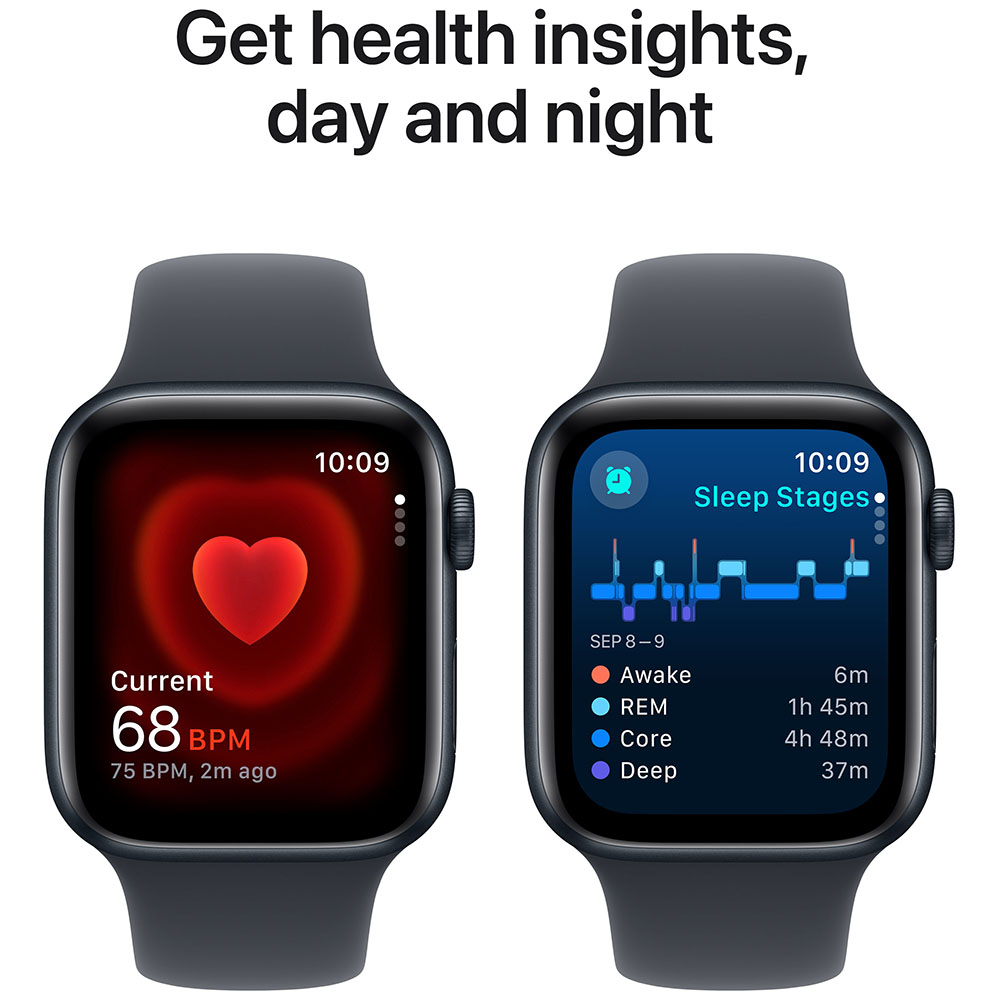 Смарт-часы APPLE Watch SE GPS+Cellular 44mm Midnight Alum Case Midnight Sp/b - S/M Вид деятельности велоспорт