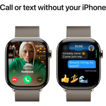 Смарт-часы APPLE Watch Series 10 GPS+Cellular 46mm Nat Tit Case Nat Milan Loop M/L (MWYC3QH/A)