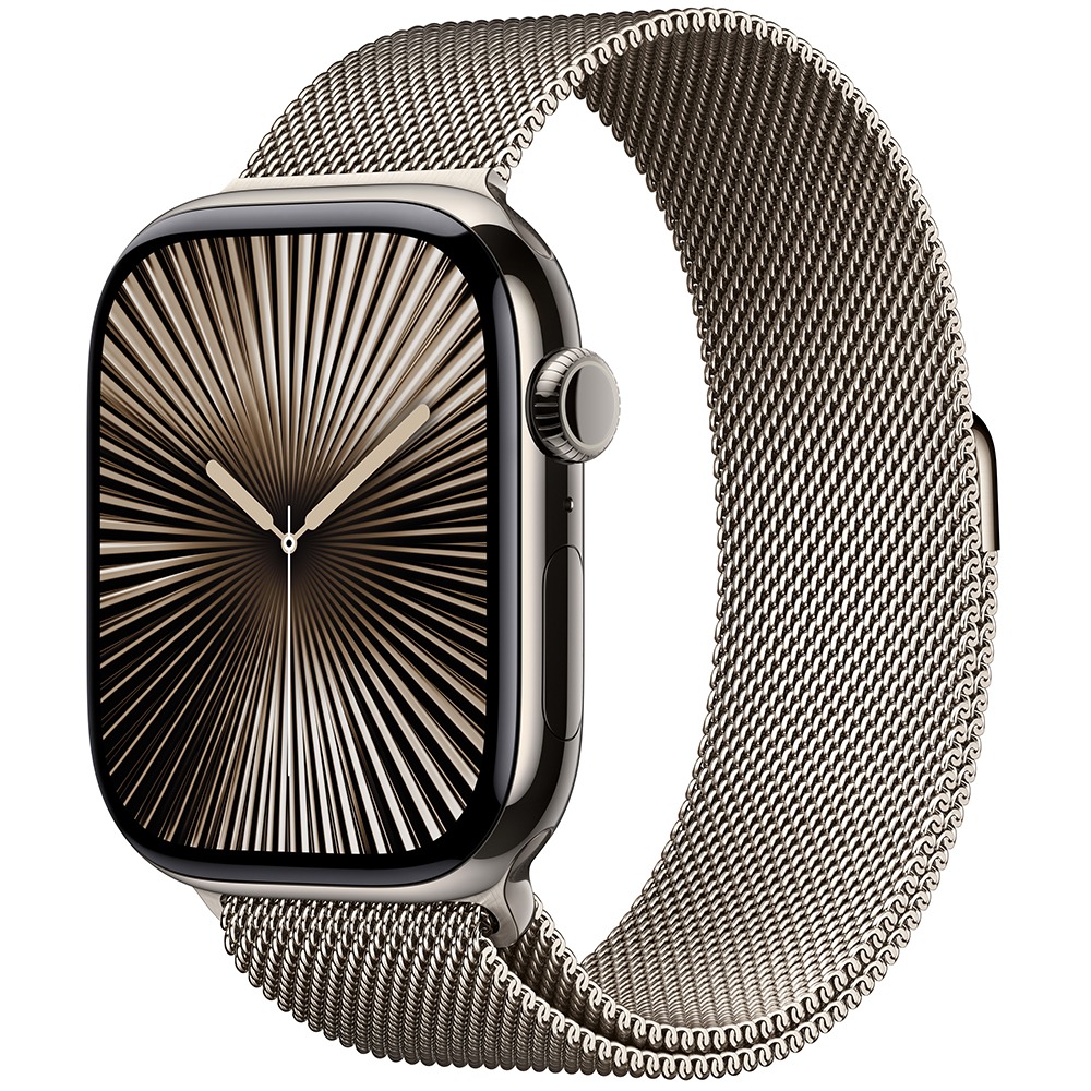 Смарт-часы APPLE Watch Series 10 GPS+Cellular 46mm Nat Tit Case Nat Milan Loop M/L (MWYC3QH/A)