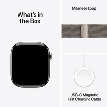 Смарт-часы APPLE Watch Series 10 GPS+Cellular 46mm Nat Tit Case Nat Milan Loop M/L (MWYC3QH/A)