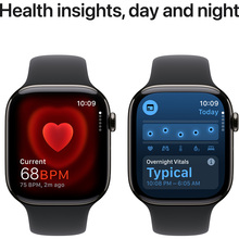 Смарт-часы APPLE Watch Series 10 GPS+Cellular 46mm Slate Tit Case Black Sport Band S/M (MWYD3QH/A)