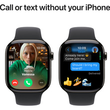 Смарт-часы APPLE Watch Series 10 GPS+Cellular 46mm Slate Tit Case Black Sport Band M/L (MWYE3QH/A)