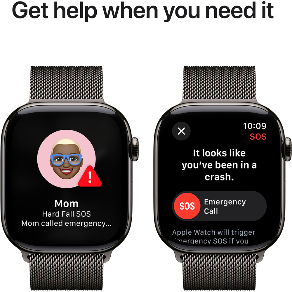 Смарт-часы APPLE Watch Series 10 GPS+Cellular 46mm Slate Tit Case Slate Milan Loop M/L Вид деятельности гребля/парусный спорт