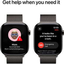 Смарт-часы APPLE Watch Series 10 GPS+Cellular 46mm Slate Tit Case Slate Milan Loop M/L
