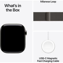 Смарт-часы APPLE Watch Series 10 GPS+Cellular 46mm Slate Tit Case Slate Milan Loop M/L