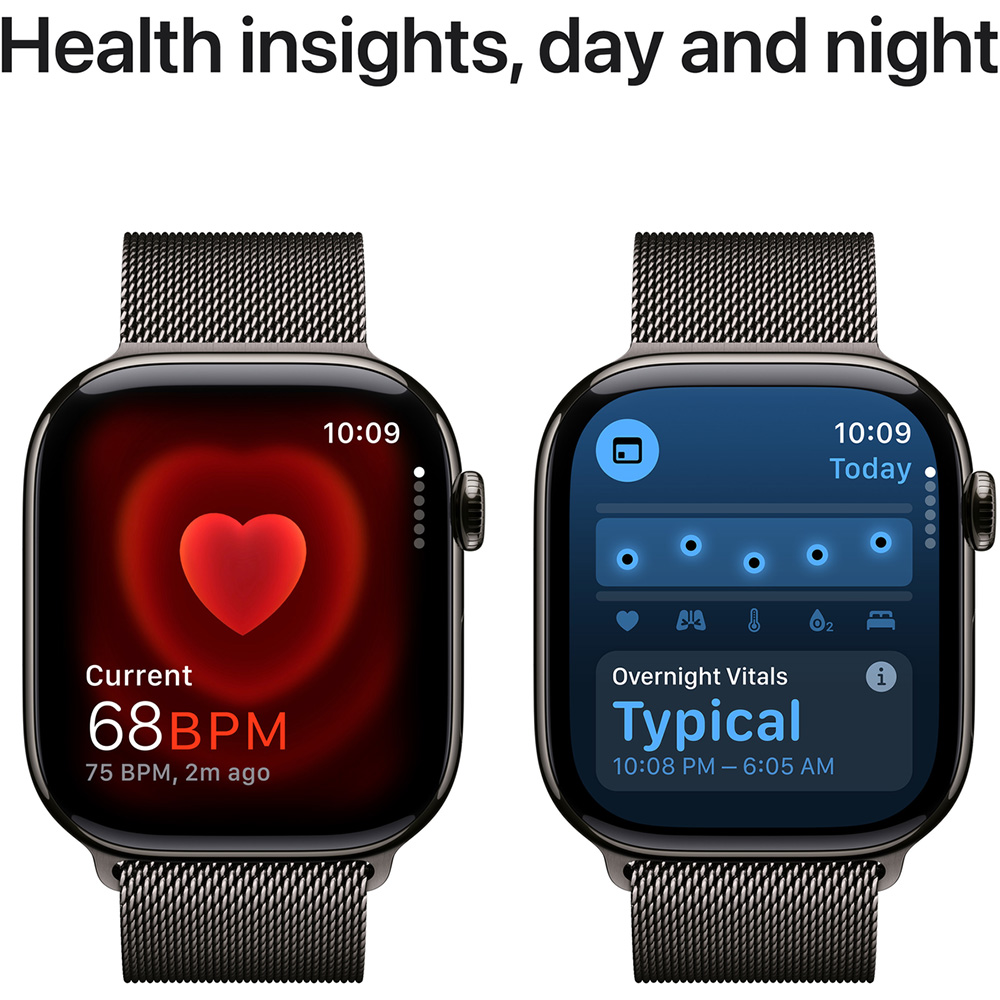 Смарт-часы APPLE Watch Series 10 GPS+Cellular 46mm Slate Tit Case Slate Milan Loop M/L Совместимость iOS (Apple)