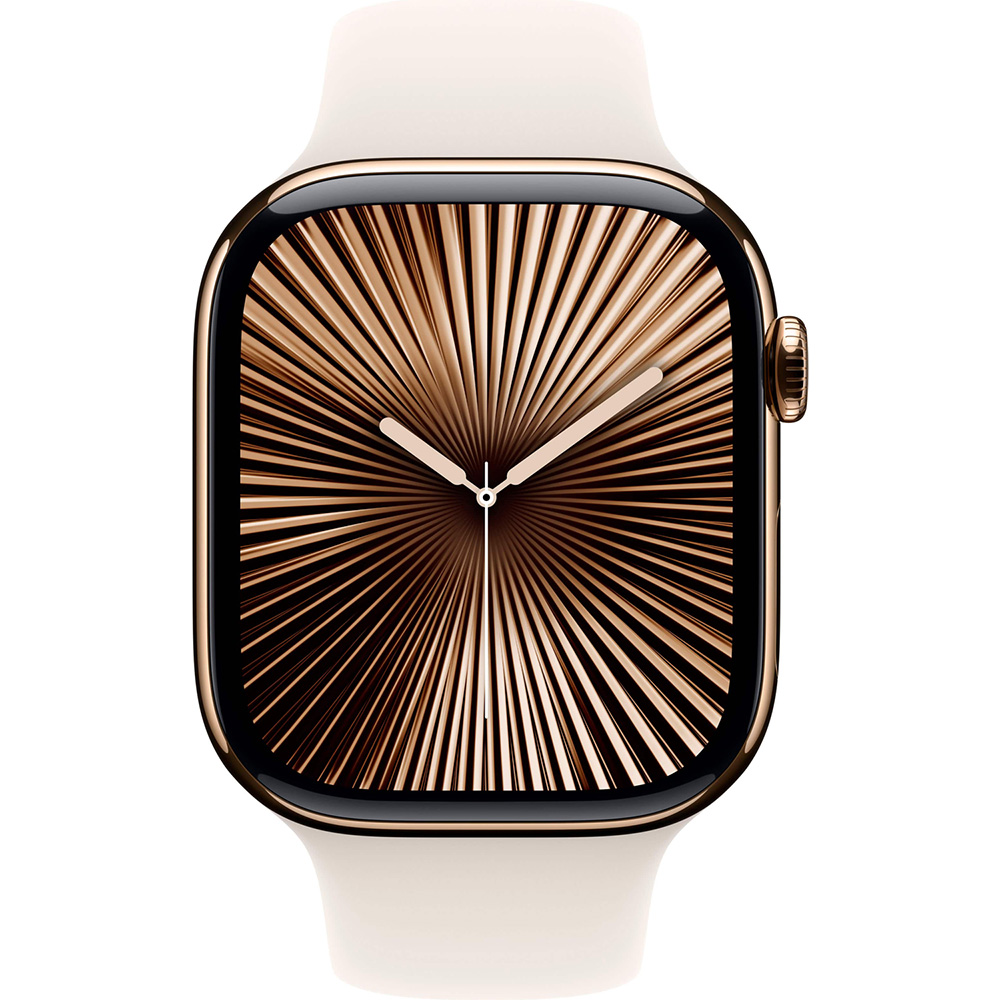 Смарт-часы APPLE Watch Series 10 GPS+Cellular 46mm Gold Tit Case Starl Sport Band S/M (MWYX3QH/A) Смарт-часы APPLE Watch Series 10 GPS+Cellular 46mm Gold Tit Case Starl Sport Band S/M (MWYX3QH/A)