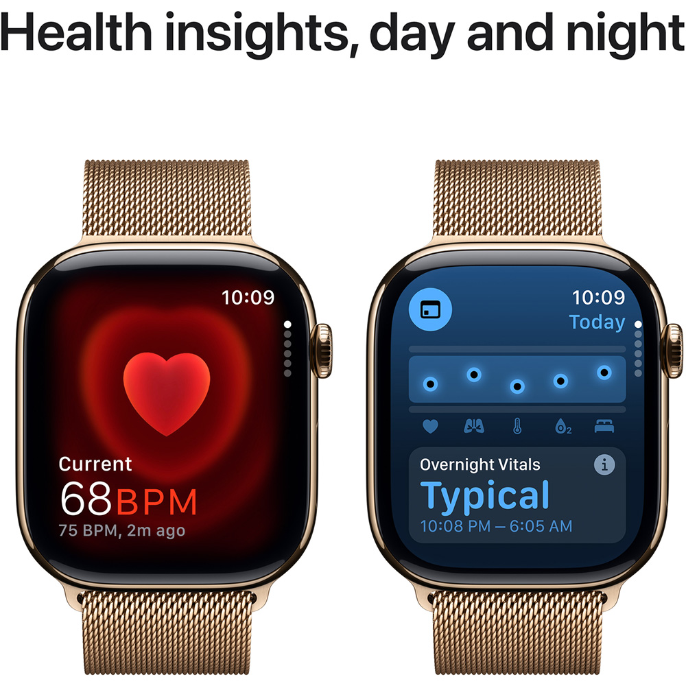 Смарт-часы APPLE Watch Series 10 GPS+Cellular 46mm Gold Tit Case Gold Milan Loop M/L (MX003QH/A) Совместимость iOS (Apple)