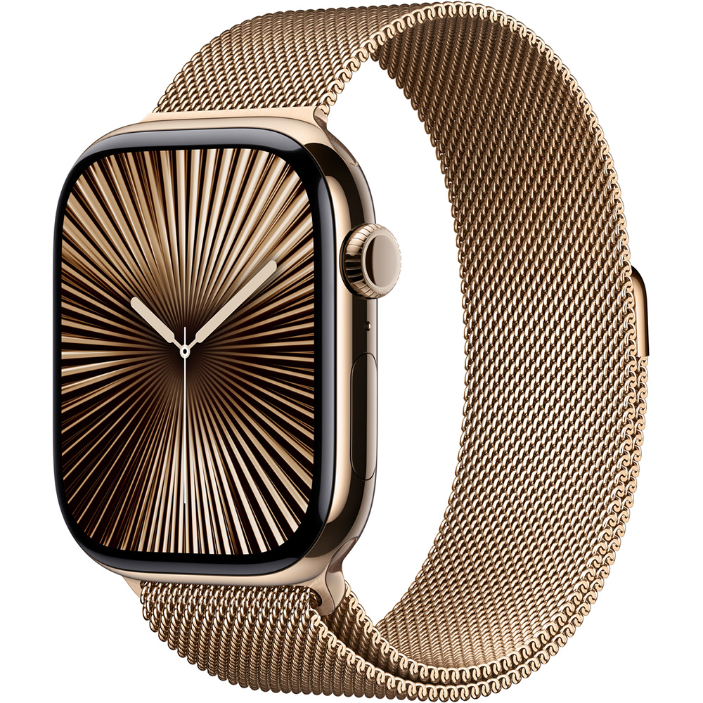 Смарт-часы APPLE Watch Series 10 GPS+Cellular 46mm Gold Tit Case Gold Milan Loop M/L (MX003QH/A) Функциональность для взрослых