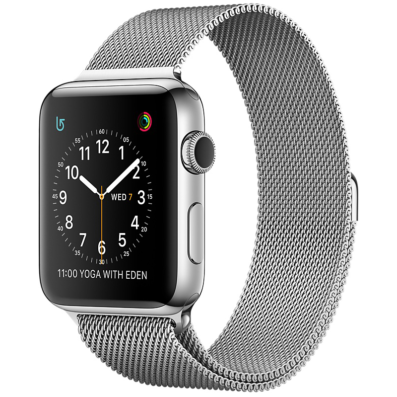 Смарт-часы Apple Watch Series 2 42mm Stainless Steel Case with Silver Milanese Loop (MNPU2FS/A)