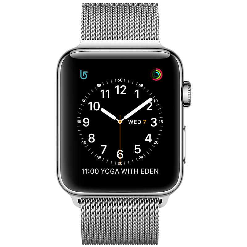 Смарт-часы Apple Watch Series 2 42mm Stainless Steel Case with Silver Milanese Loop (MNPU2FS/A) Функциональность для взрослых