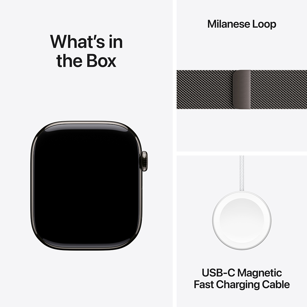 Смарт-годинник APPLE Watch Series 10 GPS+Cellular 42mm Slate Tit Case Slate Milan Loop (MX053QH/A) Сумісність iOS (Apple)
