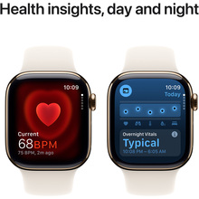 Смарт-часы APPLE Watch Series 10 GPS+Cellular 42mm Gold Tit Case Starl Sport Band S/M (MX063QH/A)