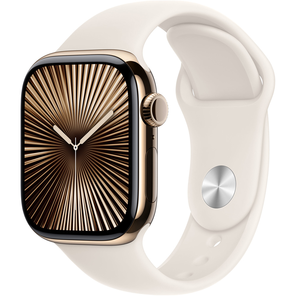 Смарт-часы APPLE Watch Series 10 GPS+Cellular 42mm Gold Tit Case Starl Sport Band M/L (MX073QH/A) Функциональность для взрослых