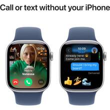 Смарт-часы APPLE Watch S10 GPS+Cellular 42mm Silver Alum Case Denim Sp/b - S/M (MWX33QH/A)
