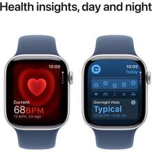 Смарт-часы APPLE Watch S10 GPS+Cellular 42mm Silver Alum Case Denim Sp/b - S/M (MWX33QH/A)