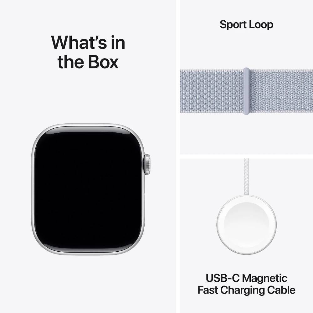 Смарт-часы APPLE Watch S10 GPS+Cellular 42mm Silver Alum Case Blue Cloud Sp Loop (MWX53QH/A) Совместимость iOS (Apple)